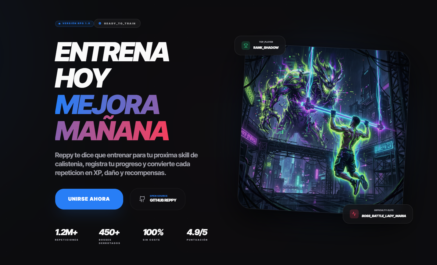 Reppy — Dashboard de entrenamiento